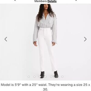 Levi's White Straight Leg Women's Jeans